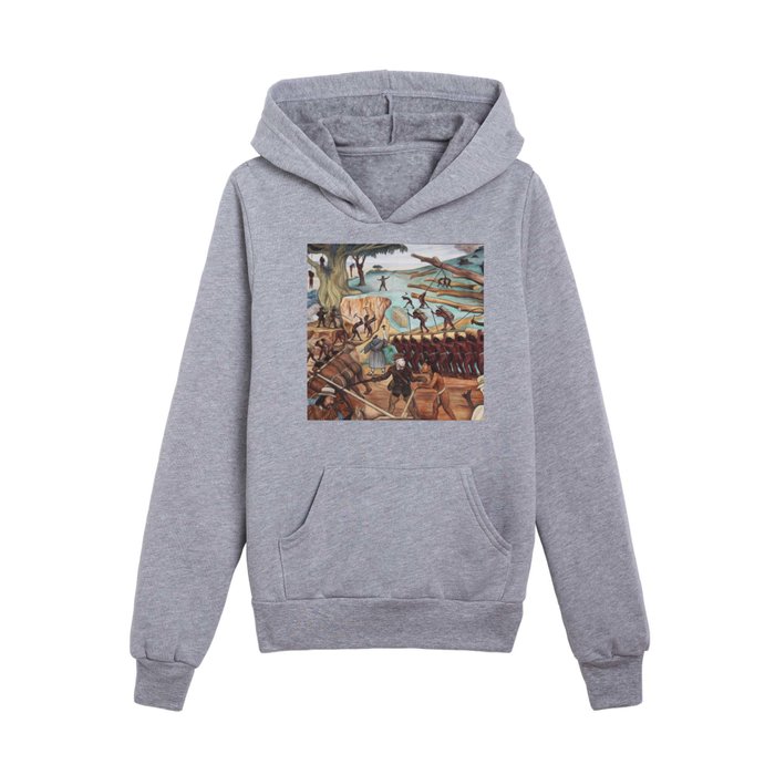 Diego Rivera Murals of the National Palace II Kids Pullover Hoodie