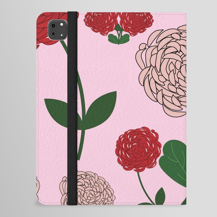 Red Flowers iPad Folio Case