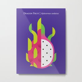 Fruit: Dragon Fruit Metal Print | Pitaya, Chinatown, Fruitseries, Pitahaya, Mexico, Dragonfruit, Modernfood, Fruitposter, Cactus, Pink 