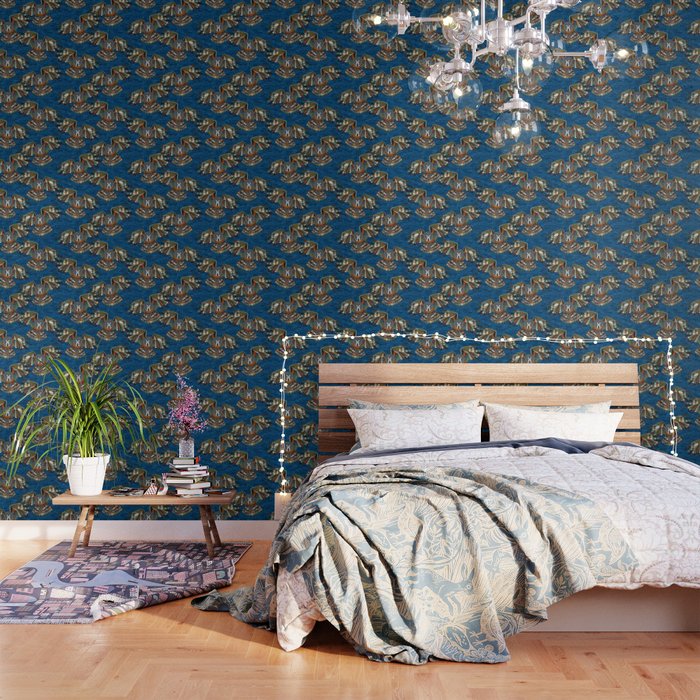 Night Owl Blue Wallpaper By Sharonturner