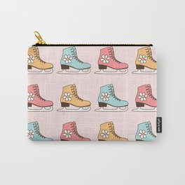 Vintage Ice Skates in Pastel Colors, Skating Shoes Carry-All Pouch