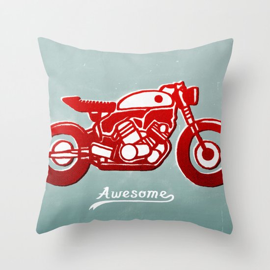 Vintage Bike Throw Pillow