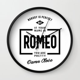 Romeo Personalized Name Birthday Gift Wall Clock