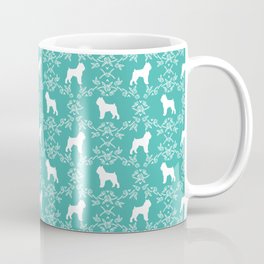 Brussels Griffon floral silhouettes dog breed turquoise gifts Coffee Mug | Dogs, Brussles Griffon, Floral, Graphicdesign, Griffons, Brussels Griffons, Dog, Pets, Florals, Pattern 
