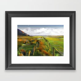 Achill Island Ireland / landscape, painting Framed Art Print