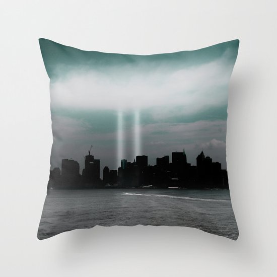 Renewal - New York City skyline Throw Pillow