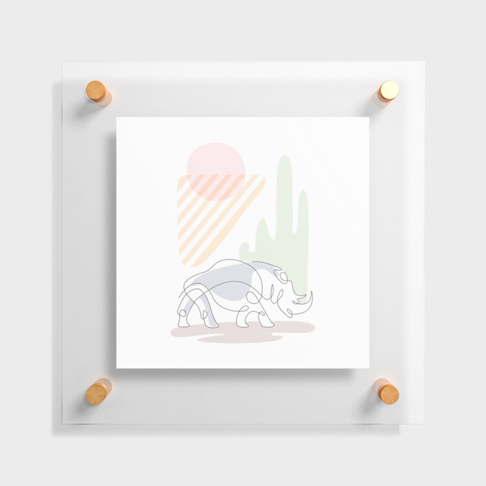 the rhino Floating Acrylic Print