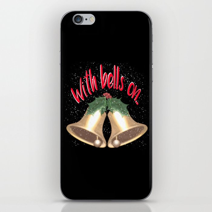 With bells on christmas iPhone Skin