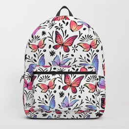 Butterflies Backpack | Vivid, Wings, Flying, Redadmiral, Gulffritillary, Painting, Colorful, Butterflies, Mourningcloak, Monarch 
