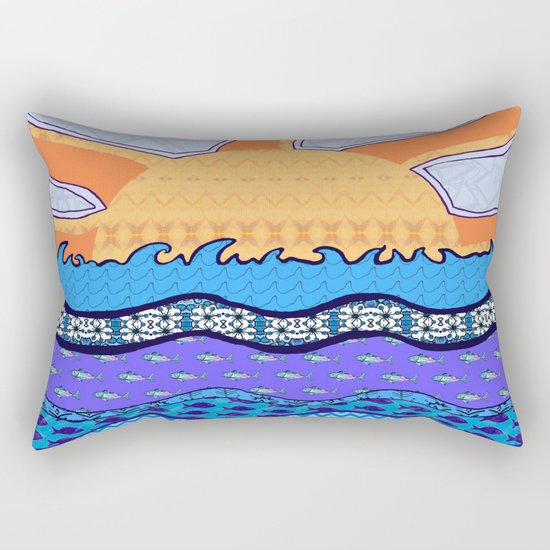 Sun on the Horizon Rectangular Pillow