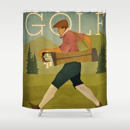 Vintage Golf Shower Curtain