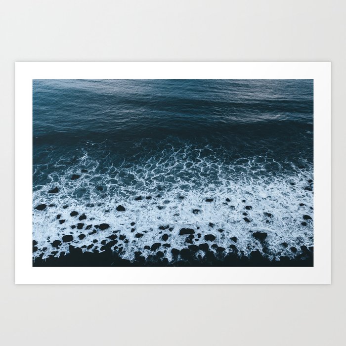 waves and shapes of Iceland - Landscape Photography Art Print