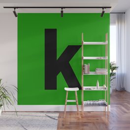 letter K (Black & Green) Wall Mural