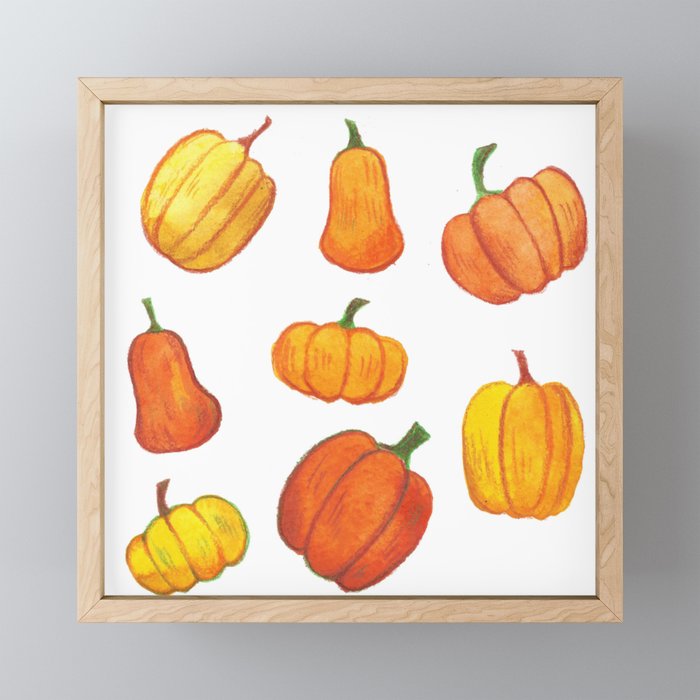 Pumpkins Framed Mini Art Print