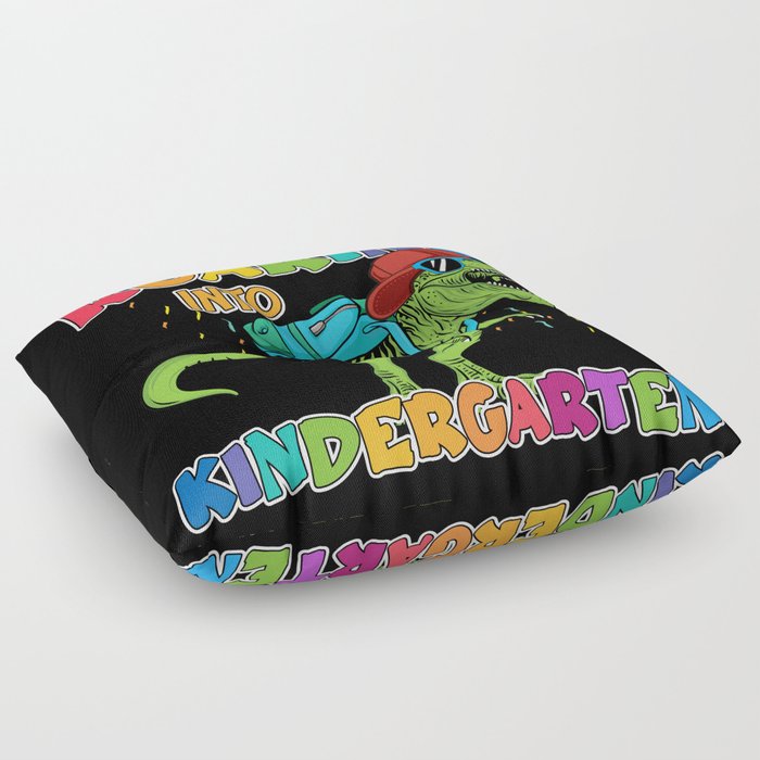 Kindergarten dinosaur back to school Floor Pillow