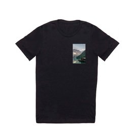 Mountain Lake Cabin Retreat T Shirt | Forest, Mountains, Painting, Mountain, Nature, Woods, Italy, Graphicdesign, Lake, Animal 