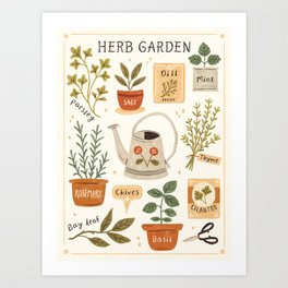 Herb Garden Art Print