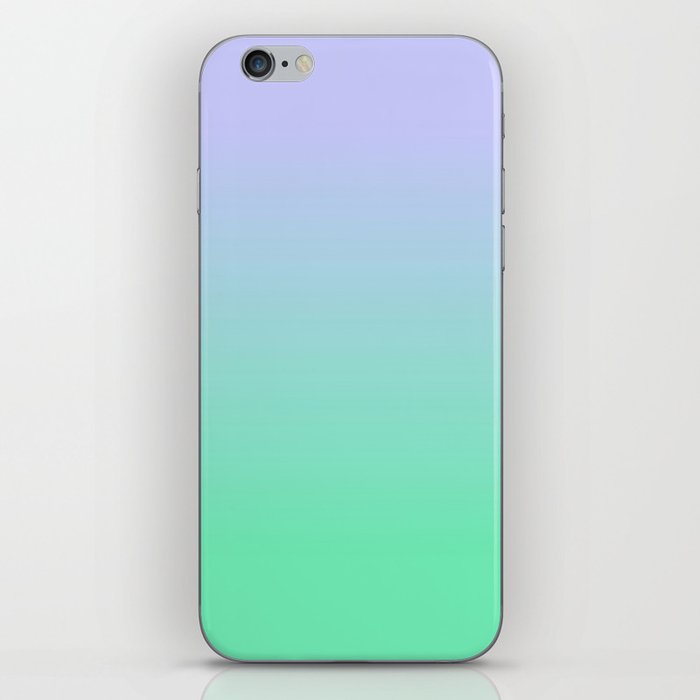 OMBRE TURQUOISE BLUE PASTEL COLOR  iPhone Skin
