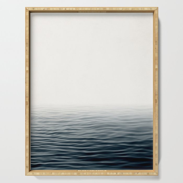 Misty Sea I - Abstract Waterscape Serving Tray