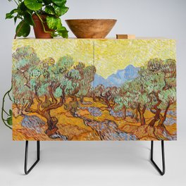 Vincent van Gogh "Olive Trees with Yellow Sky and Sun" Credenza