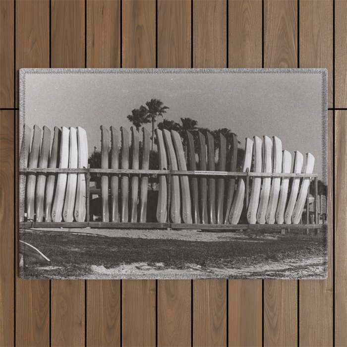 Beach Canoes Outdoor Rug