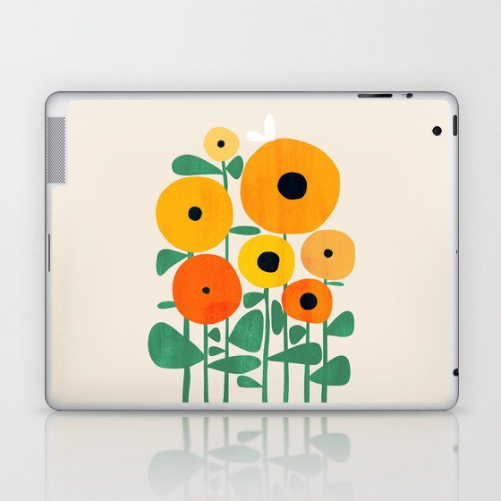 Sunflower and Bee Laptop & iPad Skin