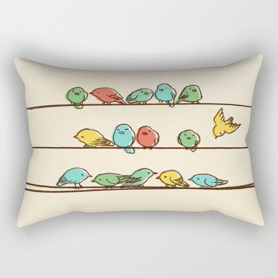 Hanging Out (multi-colored option) Rectangular Pillow