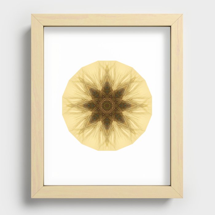 Feather Mandala Recessed Framed Print