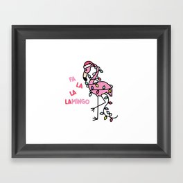 Christmas Flamingo Framed Art Print