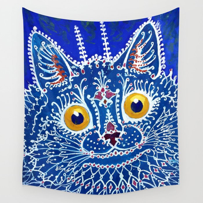 A Cat in "Gothic" Style by Louis Wain Wall Tapestry