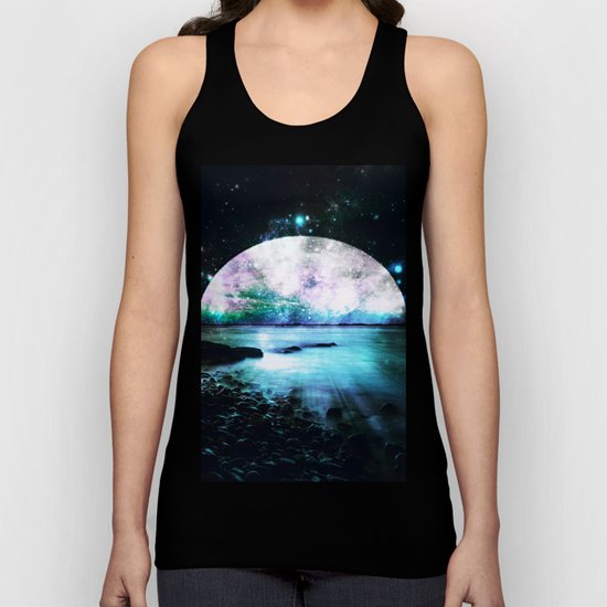 Mystic Lake Teal Violet Unisex Tank Top