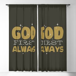 God Always First Blackout Curtain