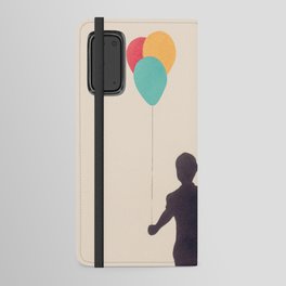 Girl And Boy With Balloons Android Wallet Case