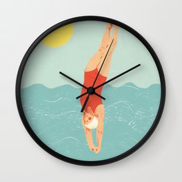 Swimmer Wall Clock