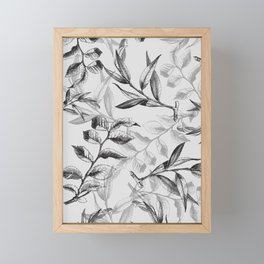 Leaves Illustration Art Deco Framed Mini Art Print