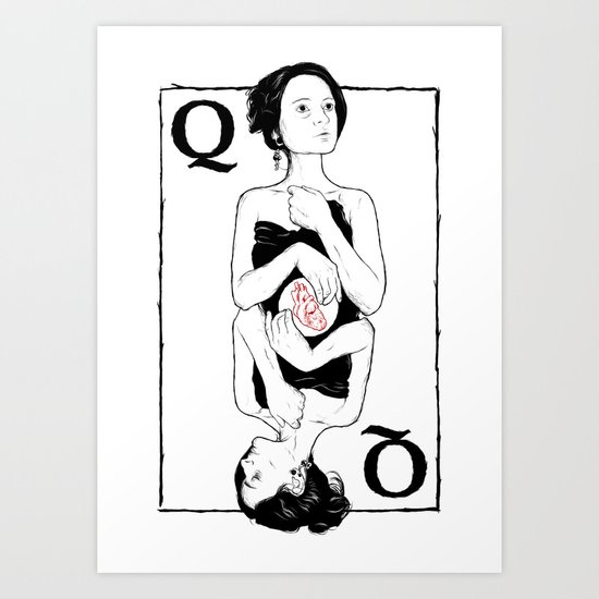 Queen of Hearts Art Print