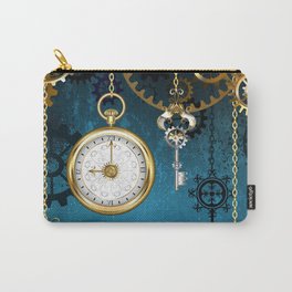 Steampunk Design with Clocks and Gears Carry-All Pouch