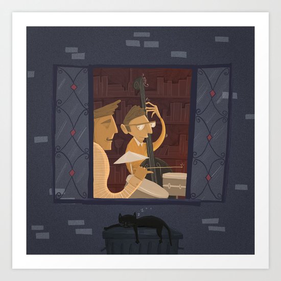 Jazz Alley Art Print