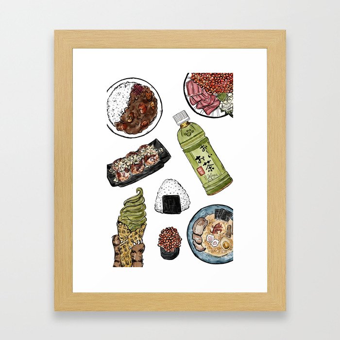 Favourite Japanese Foods 2 Framed Art Print
