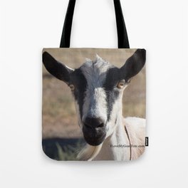 Black and White Goat on a tote Tote Bag