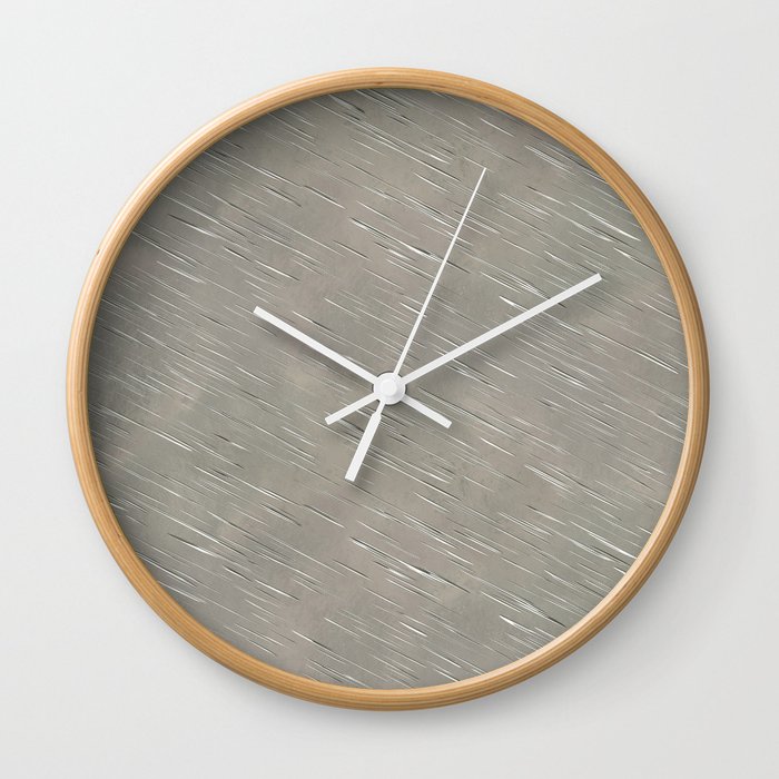 Scratched Metal Wall Clock