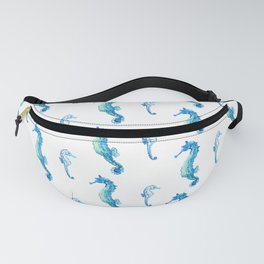 Romance of the Seas- Hand painted watercolor Seahorses Fanny Pack