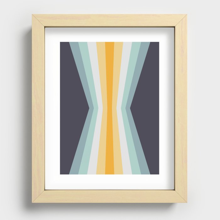 Rainbow reflection in retro style 5 Recessed Framed Print