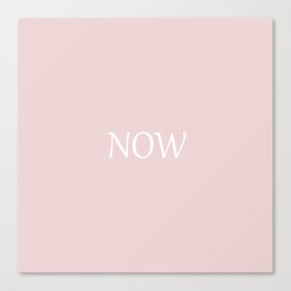 Now Potpourri pale pastel pink solid color modern abstract illustration  Canvas Print