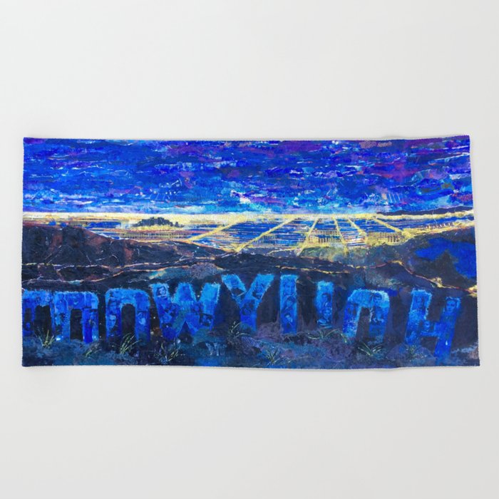 Hollywood Sign Beach Towel By Kathrynkearny Society6