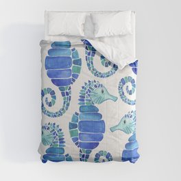 Seahorse - Blue  Comforter
