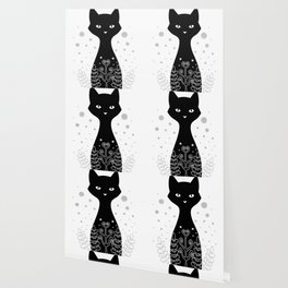 Black tuxedo cat Wallpaper