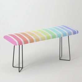 Pastel Rainbow Stripes Bench