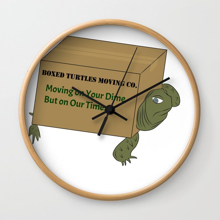 Boxed Turtles Moving Co. Wall Clock