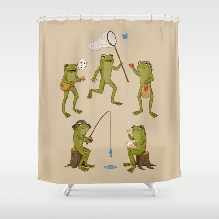 Tacky Frogs Shower Curtain